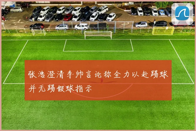 张浩澄清李帅言论称全力以赴踢球并无踢假球指示